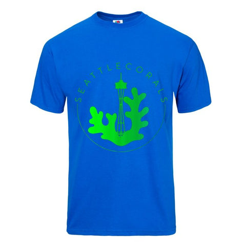 Men's Seattle Corals T Shirt Blue-Green