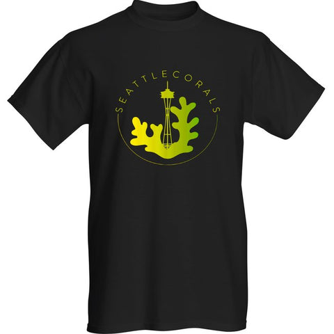 Men's Seattle Corals T Shirt Black-Yellow